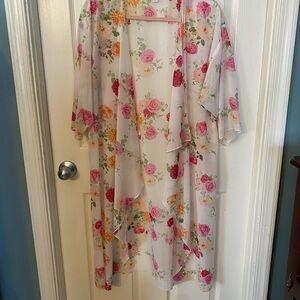 LulaRoe Floral Sheer Shirley Kimono